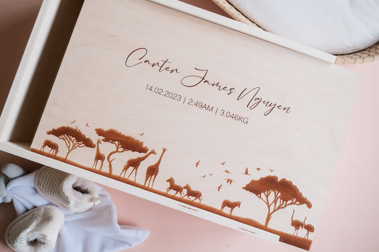 Safari Themed Keepsake Box