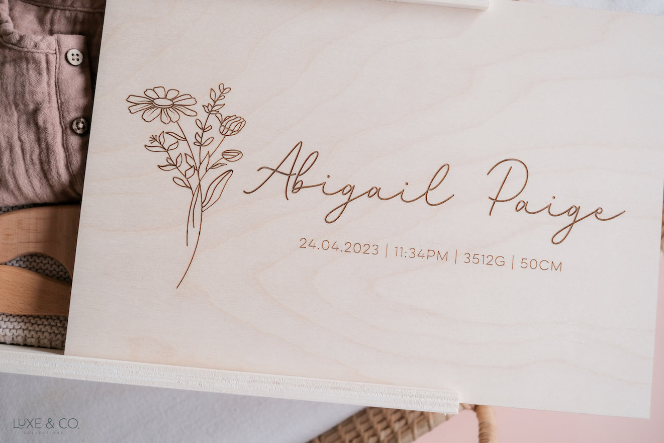 Birth Flower Keepsake Box