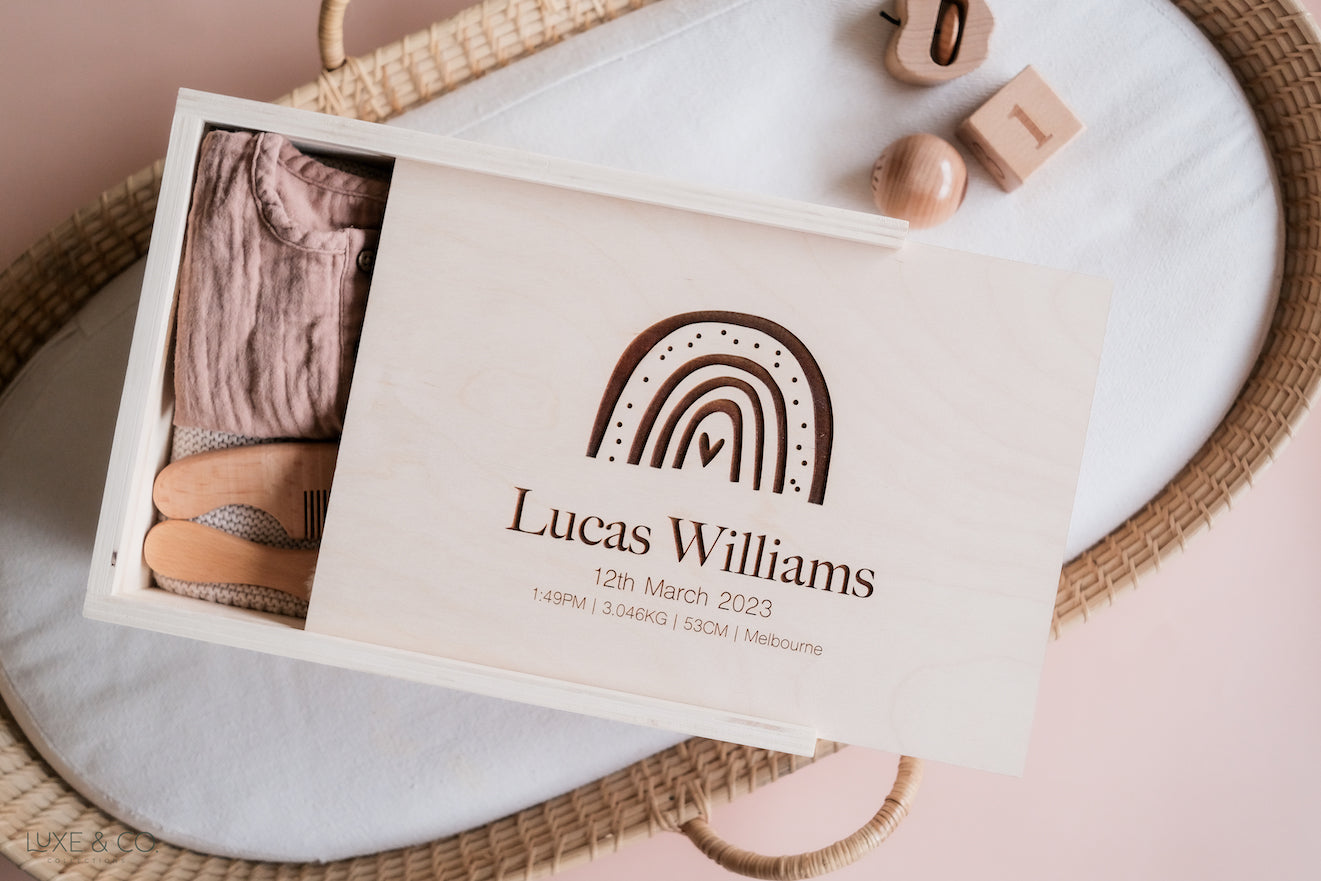 Boho Rainbow Keepsake Box