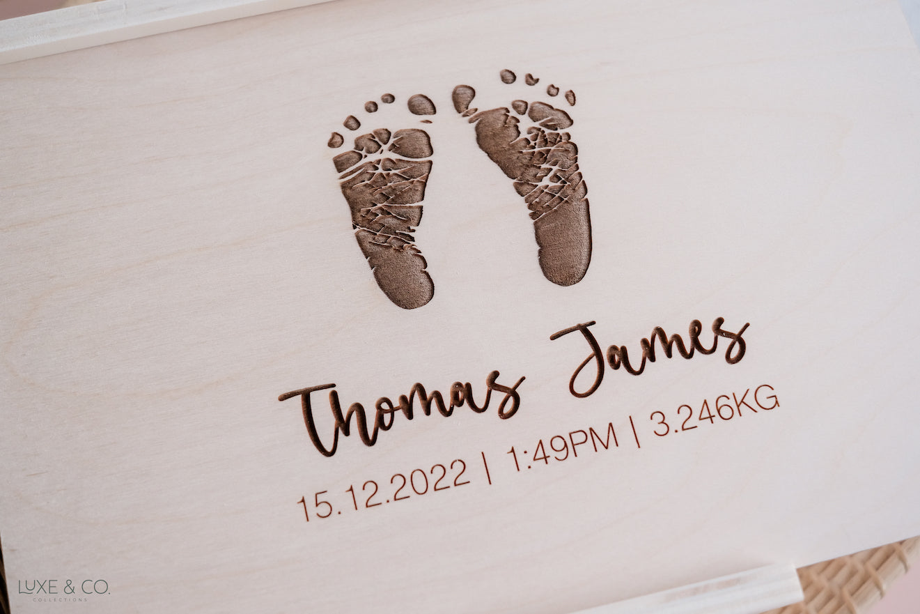 1:1 Footprint Keepsake Box