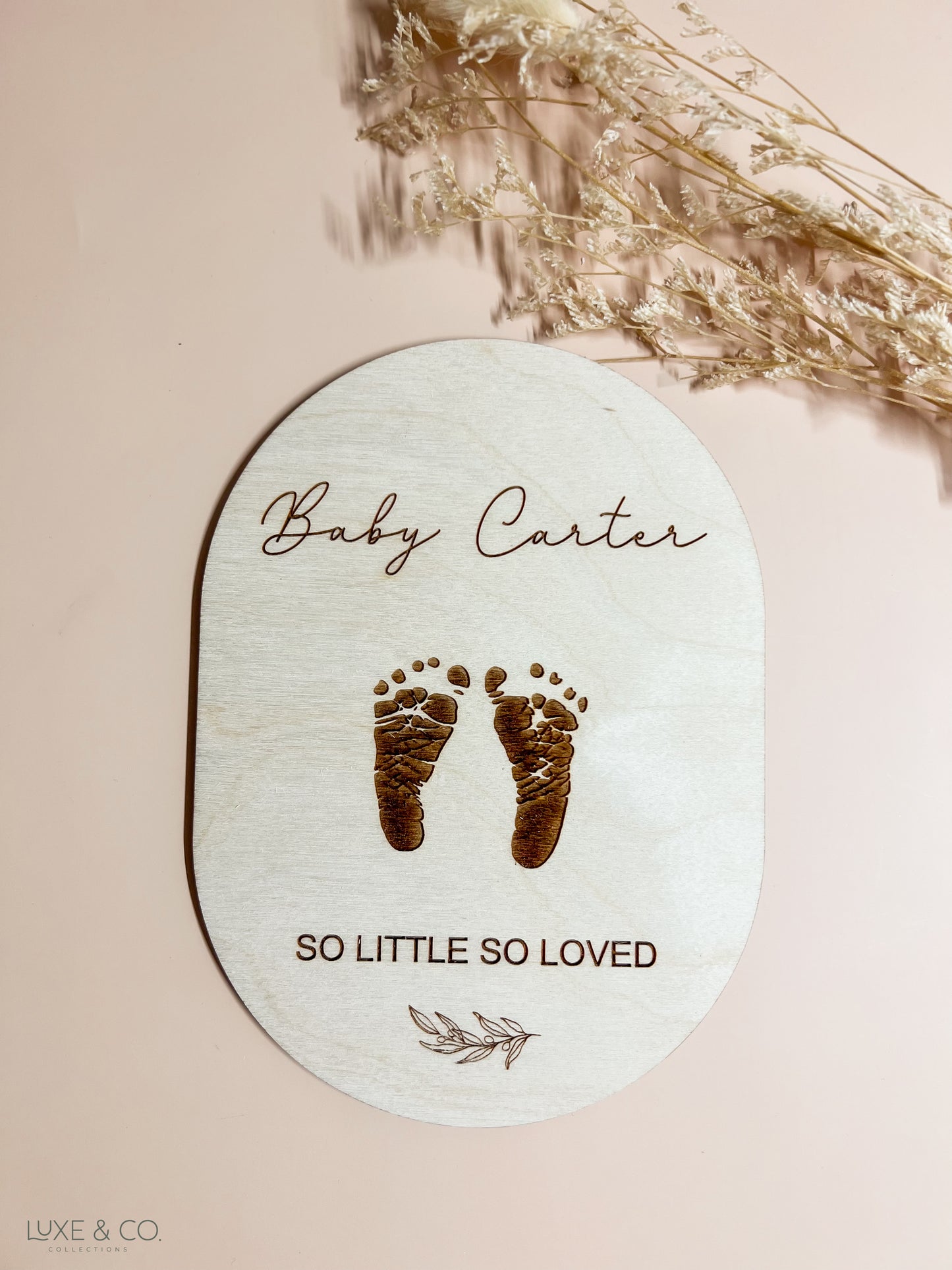 Engraved 1:1 Footprint Plaque