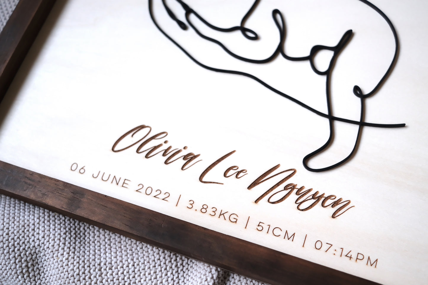 Personalised Birth Frame
