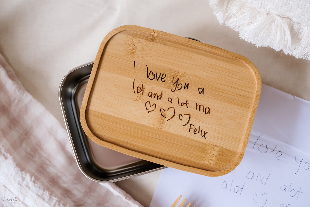 Personalised Bamboo Lunch Box