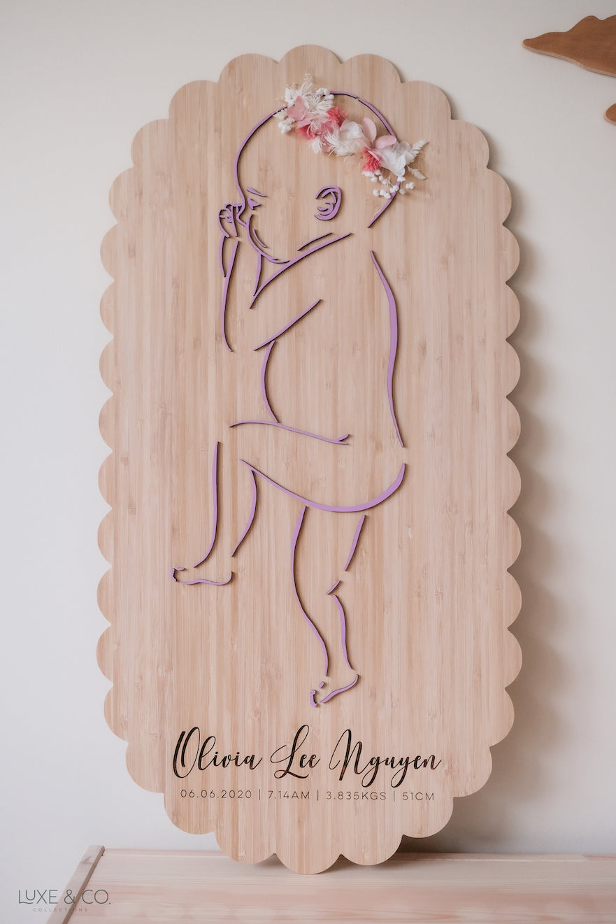 Personalised Birth 1:1 Scale Plaque