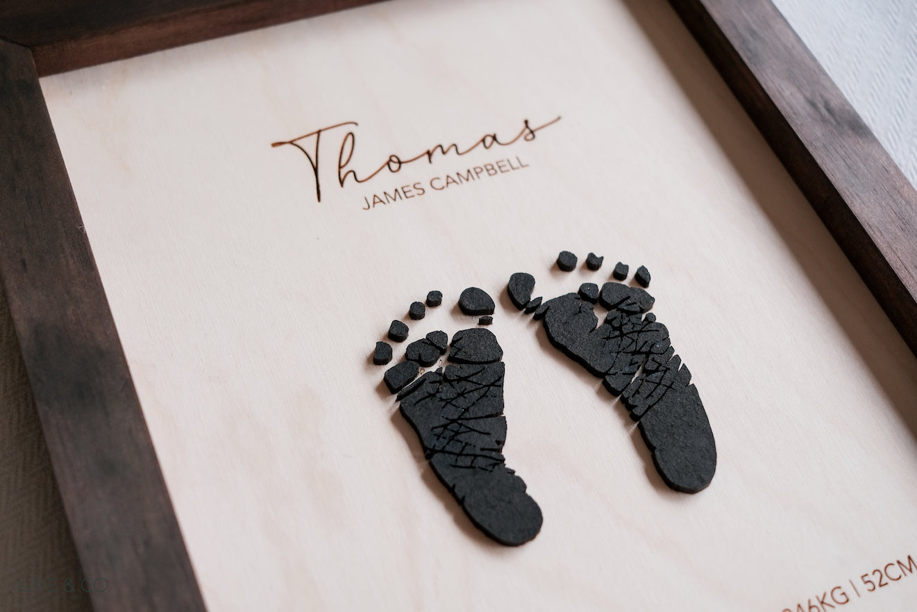 Personalised 3D 1:1 Footprint Frame