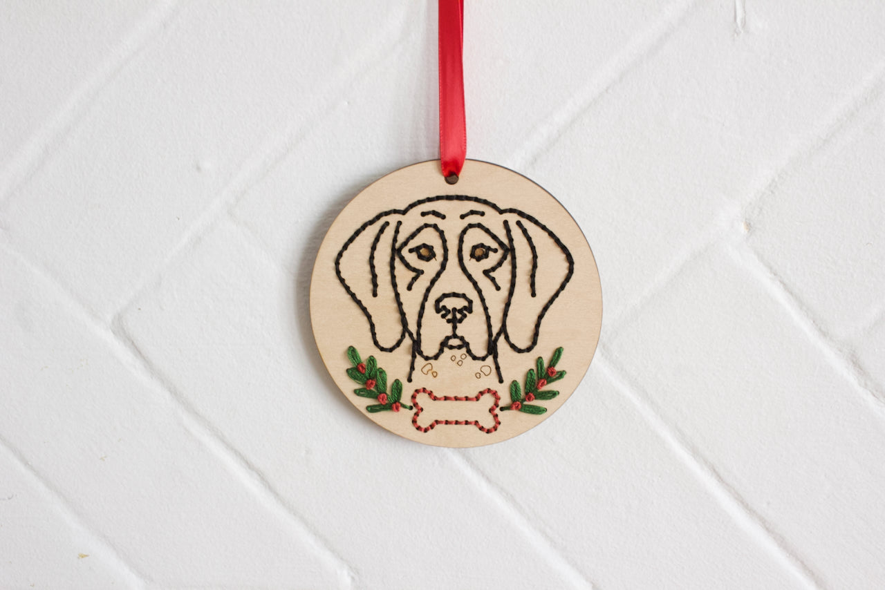Embroidered Personalised Dog Breed Ornament