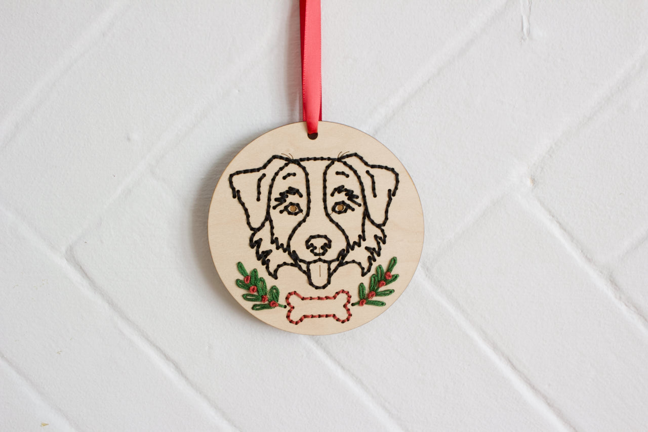 Embroidered Personalised Dog Breed Ornament