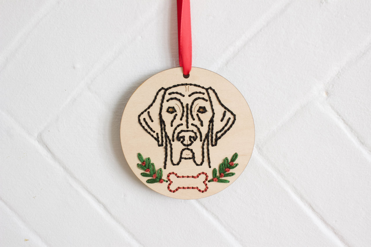 Embroidered Personalised Dog Breed Ornament