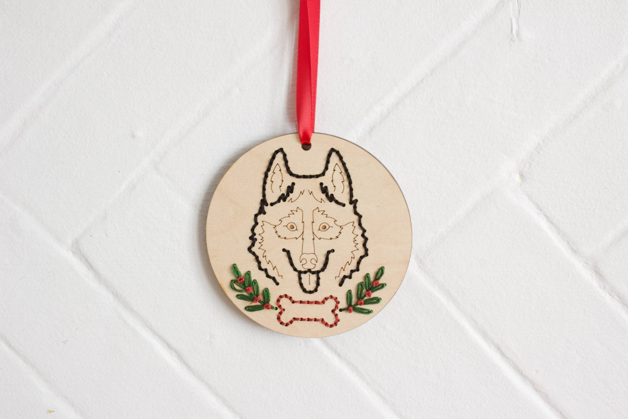 Embroidered Personalised Dog Breed Ornament