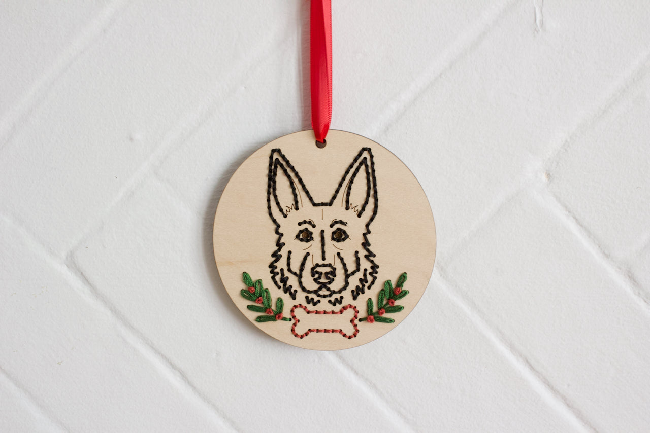 Embroidered Personalised Dog Breed Ornament