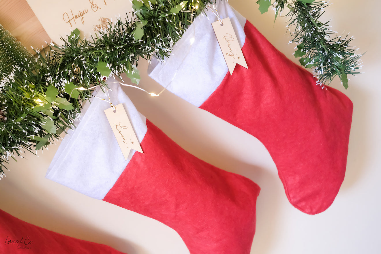 Personalised Christmas Flag Name Tags